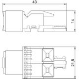 ASM C6, MODUŁ PRZYŁ.KAT.6 NIEEKRANOWANY