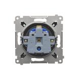 Simon 54 Gniazdo DATA z kluczem uprawniającym 16A z. śrub. brąz mat