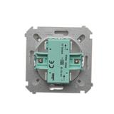 Simon Basic Przycisk pojedynczy rozwierny bez piktogramu 10A 250V zaciski śrubowe srebrny mat BMPR1.01/43 KONTAKT