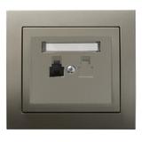 KIER Gniazdo telefoniczne pojedyncze - kolor satyna light