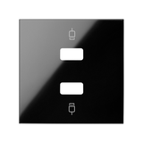 Simon 100 Pokrywa do gniazda USB podwójnego czarny