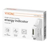 1-fazowy cyfrowy wskaźnik zużycia energii elektrycznej, 40A, 1 moduł, DIN TH-35mm EM-7 ORNO