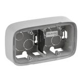 VALENA ALLURE - PUSZKA NATYNKOWA PODWÓJNA ALUMINIUM, Legrand