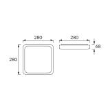 Plafoniera SMD LED SOLA LED D SLIM 20W 4000K 03512 IDEUS