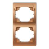 LOGO Ramka pionowa podwójna złoty metalik