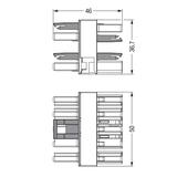 WINSTA MIDI rozgałęźnik 5-bieg. 3-torowy 1 x wtyk/3 x gniazdo