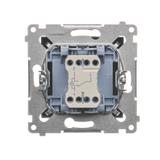 Simon 54 Łącznik schodowy z podświetleniem LED 10A 250V szybkozłączka brąz mat DW6L.01/46 KONTAKT