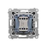 Simon 55 Przycisk zwierny /światło/ z podświetleniem LED szybkozłączka Czarny mat TS1L.01/149 KONTAKT