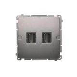 Simon Basic Gniazdo HDMI podwójne stal inox BMGHDMI2.01/21 KONTAKT