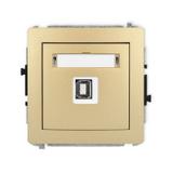 DECO Mechanizm gniazda pojedynczego USB A-B 2.0 złoty