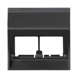 Simon Connect Płytka CIMA 2x RJ z osłonami uniwersalna aluminium S76B/8 50000186-038 KONTAKT