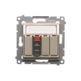 Simon 54 Gniazdo głośnikowe 1-krotne Przekrój przewodów dla wejścia i wyjścia 25 mm2 złoty mat