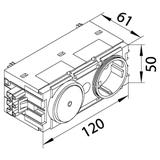 tehalit.WA Gniazdo SCHUKO z przełącznikiem WAGO C-profil biały