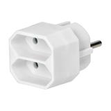 Rozgałęźnik 2x2P euro biały 20 sztuk OR-AE-13277/W/20 ORNO