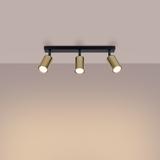 Plafon WINX 3 czarny/złoty