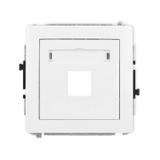 DECO Mechanizm gniazda multimedialnego pojedynczego bez modułu (standard Keystone) biały mat
