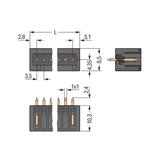 MCS-MINI Classic wtyk 4-bieg. j-szary raster 3,5 mm /200szt./ WAGO