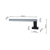 Milagro kinkiet łazienkowy nad lustro LED Shine Black 11W 770lm 4000K IP44 ML4380