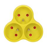 Rozgałęźnik 3x2P+Z limonkowy OR-AE-13134/L ORNO