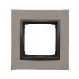 Simon 54 NATURE WMDZ-0110xS-098 Ramka 1-krotna Nature-Beton, CZARNY CHARAKTER, IP20/IP44. (IP44-nale DRN1/98 KONTAKT
