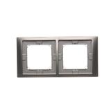 Simon Basic Neos Ramka 2-krotna NEOS do wersji bryzgoszczelnej IP44 z kompletem uszczelek stal inox BMRC2B/21 KONTAKT