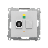 Simon 55 Gniazdo ekwipotencjalne pojedyncze Aluminium mat