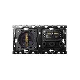 Simon 100 Zestaw 2-krotny: 1 gniazdo+1 ściemniacz 2/3-przewodowy+1 ładowarka USB SmartCharge 21 A