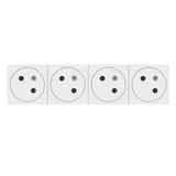 Mosaic Gn 4x2P+Z Podłączenie Przez Zaciski Automatyczne-8 Modułów Białe 16A-250V 077144L LEGRAND