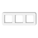 MINI Ramka uniwersalna potrójna zaokrąglona z tworzywa biały mat