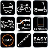 Aluminiowy uchwyt na telefon do roweru