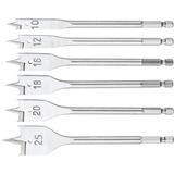 Wiertła do drewna łopatkowe, 10,12,16,18,20,25mm, zestaw 6 szt.