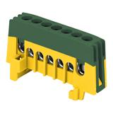 Listwa zaciskowa izolowana PRO PE, 7 przewodów, zielony