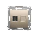 Simon 54 Gniazdo HDMI złoty mat DGHDMI.01/44 KONTAKT
