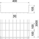 KORYTKO SIATKOWE GRM 105X400MM V
