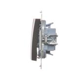 Simon 54 Przycisk potrójny 10A szybkozłączka brąz mat