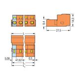 MCS-MIDI Classic wtyk 11-bieg. pomarańczowy raster 7,62 mm /25szt./ WAGO