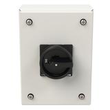 P1-25/SE1/SVB-SW/N Rozłącznik 25A 3P+N w obudowie ze stali nierdzewnej rączka czarna z blok. 197351