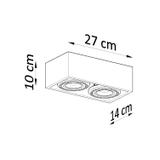 Sollux Plafon QUATRO 2 naturalne drewno SL.0916