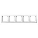 AS ANTYBAKTERYJNY Ramka pięciokrotna produkt zawiera szkło fosforanowo-srebrowe - kolor biały