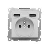 Simon 55 WMDW-001112-143 Gniazdo z zintegrowaną ładowarką 2xUSB A (modu