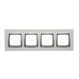 Simon 54 Nature Ramka 4-krotna Nature-Metal INOX KLASYCZNY IP20/IP44* (*IP44-należy zastosować zestaw uszczelek DUN4) DRN4/77 KONTAKT