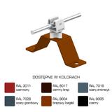 AN-11WN/LA/S Uchwyt przykręcany H=3,5cm Z-zatrzask /LA/ szary