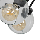 Milagro plafon Sofia Clear 5xE27 czarny MLP6596