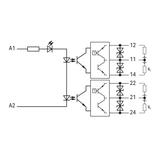 JUMPFLEX optoseparator 24V DC / 2p 24V DC 0,5A WAGO