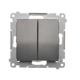 Simon 54 Przycisk podwójny zwierny bez piktogramu 10A szybkozłączka antracyt