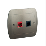 Simon Akord Gniazdo komputerowe RJ45 kategoria 5e+gniazdo telefoniczne RJ11. Montaż do puszki na wkr