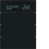 BERKER B.IQ Przycisk potrójny z regulatorem temperatury i wyświetlaczem szkło czarne 75663592 HAGER