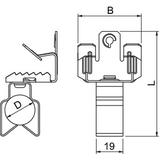 BCVPO 14-20 D20, Klamra nośna