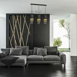 lampa wisząca Almeria 3xE27 czarno/złota MLP64400 Milagro