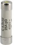 Wkładka bezpiecznikowa cylindryczna C8,5x32mm gG 25A 400VAC L8532C25 HAGER